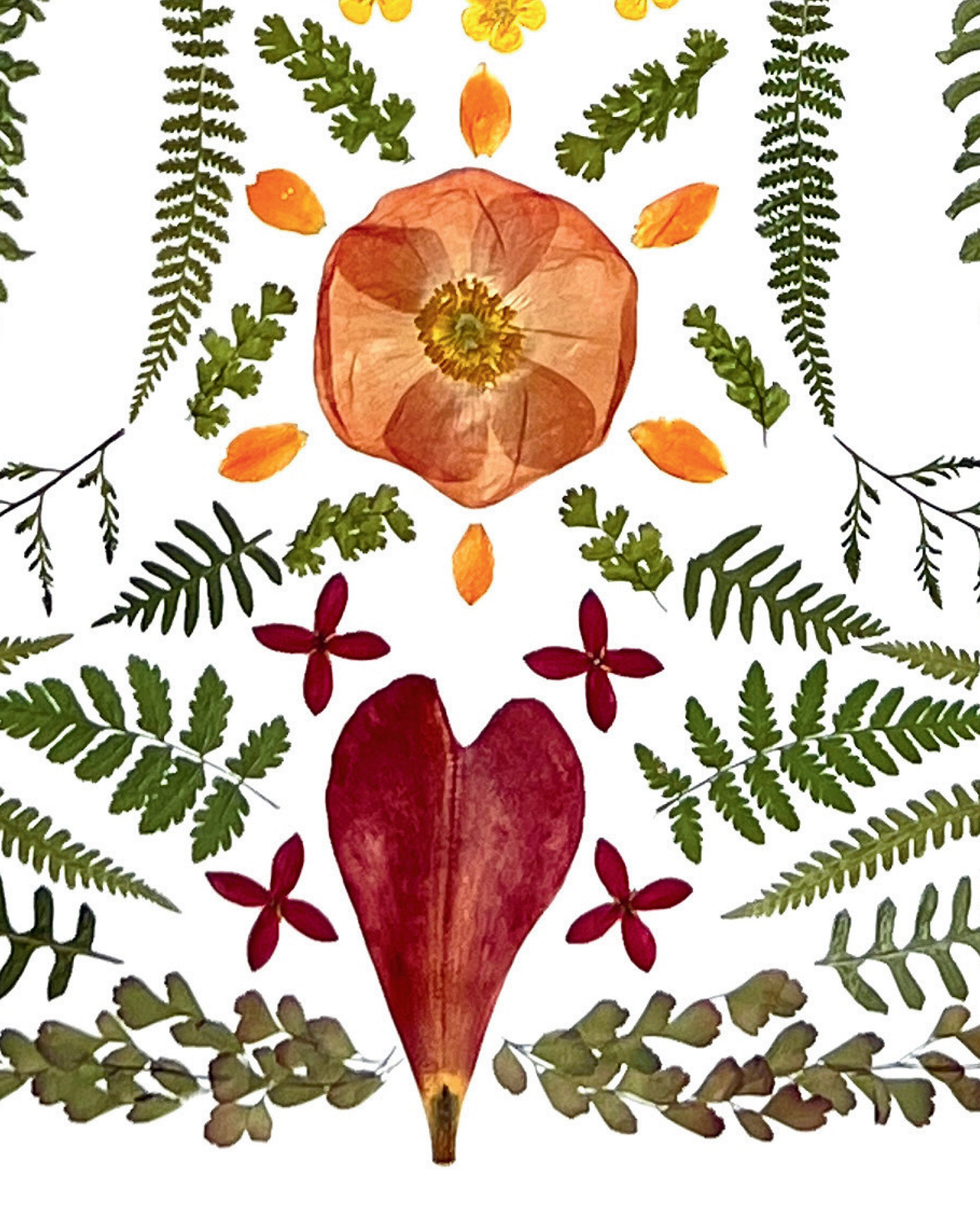 Chakra Fairy, pressed flower chakra wall art by Gretchen TenBrook (view 7)
